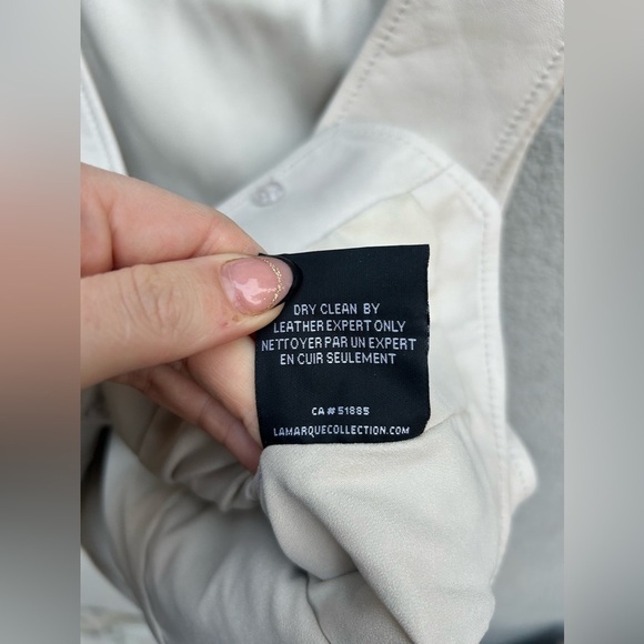 LAMARQUE Kallie Leather Vest In Bone - Picture 9 of 11